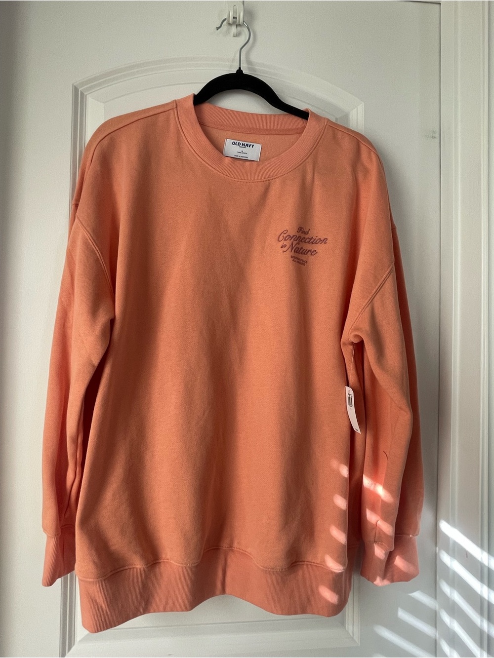 Tunic length sweatshirt